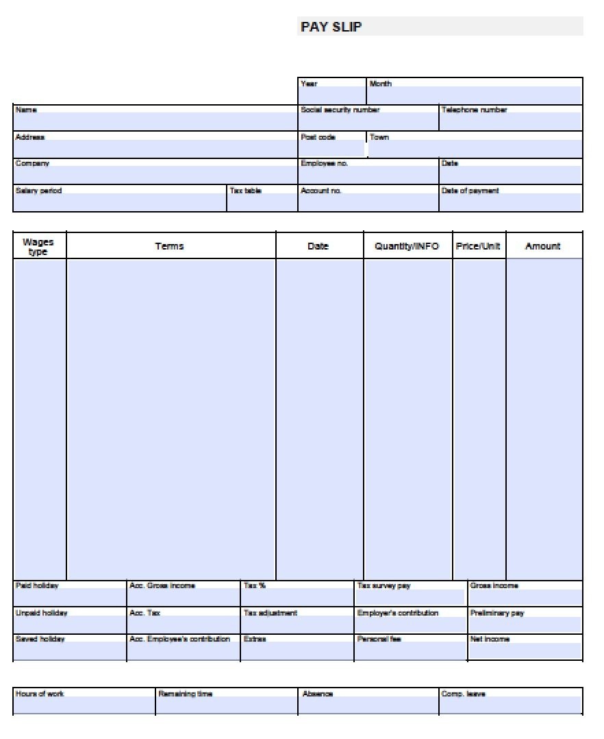 Check Stub Template Free | Pay Stub Template Free Blank-Usa-Pay-Stub - Free Printable Check Stubs