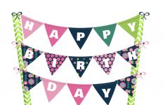 Cheerful And Bright Happy Birthday Cake Banner Free Printable – Free Printable Pictures Of Birthday Cakes