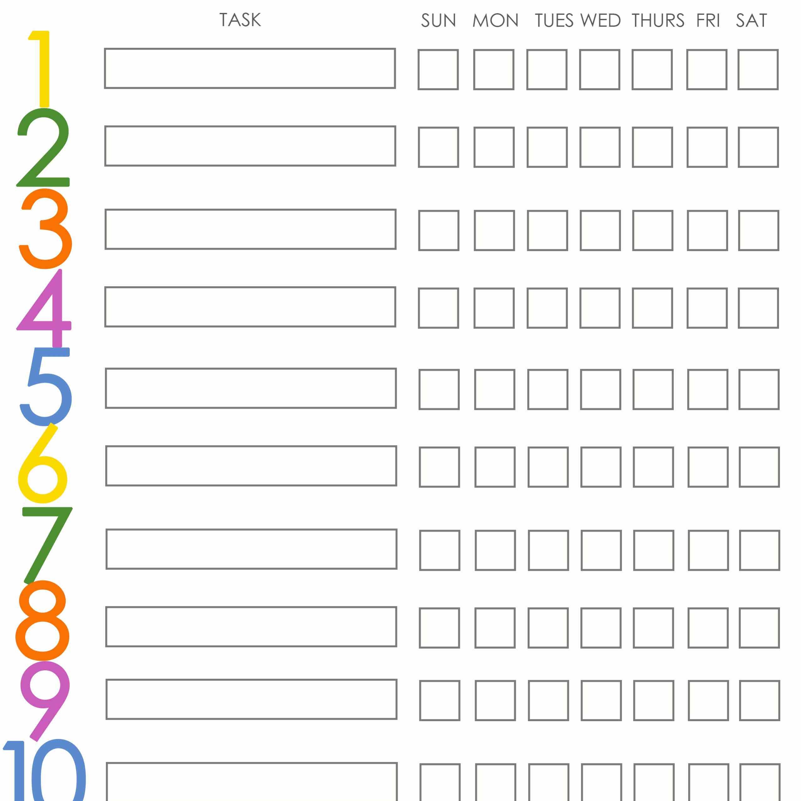 Chore List For Kids - Tutlin.psstech.co - Free Printable Chore Charts For Multiple Children