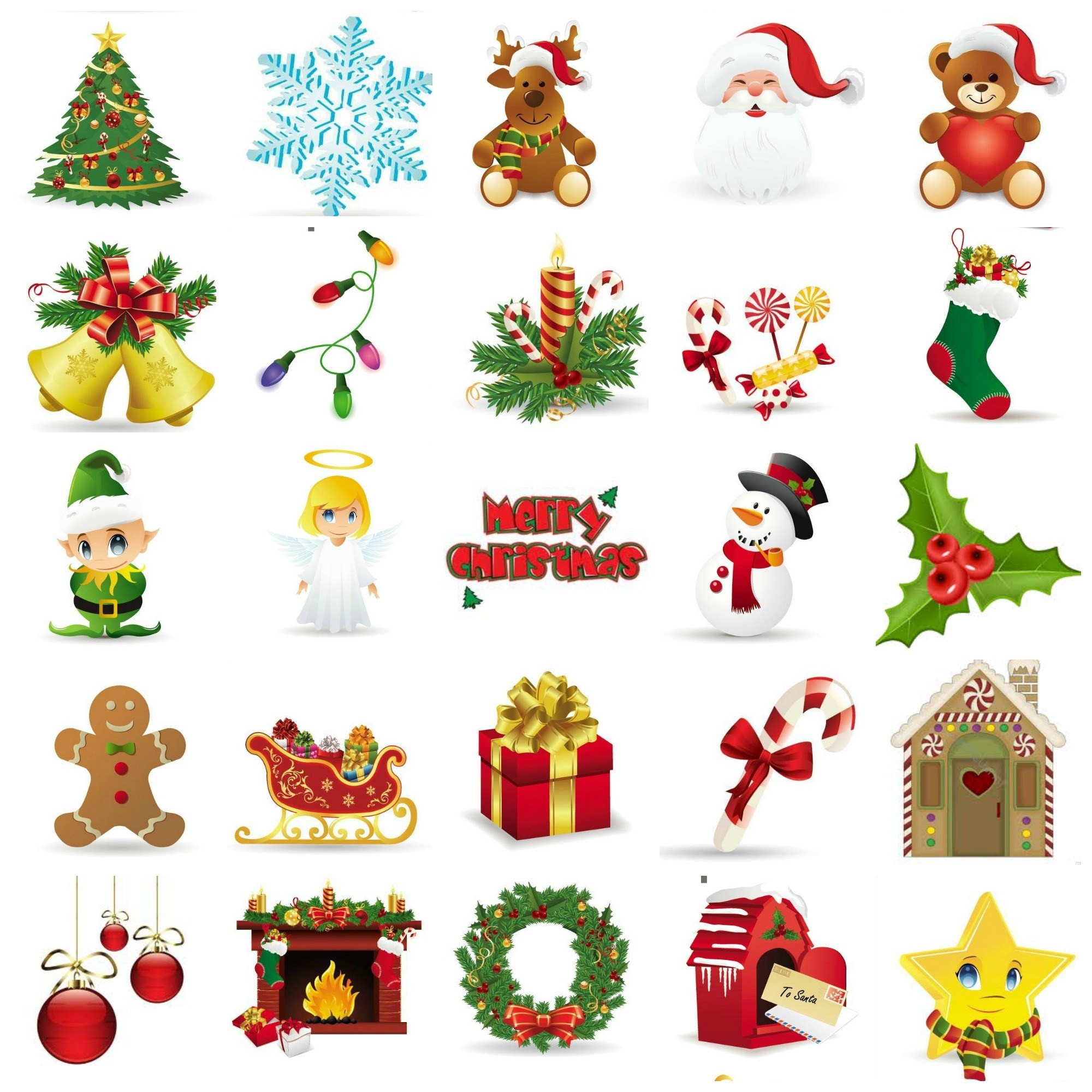 Christmas Bingo- Free Printables - Free Printable Christmas Cutouts