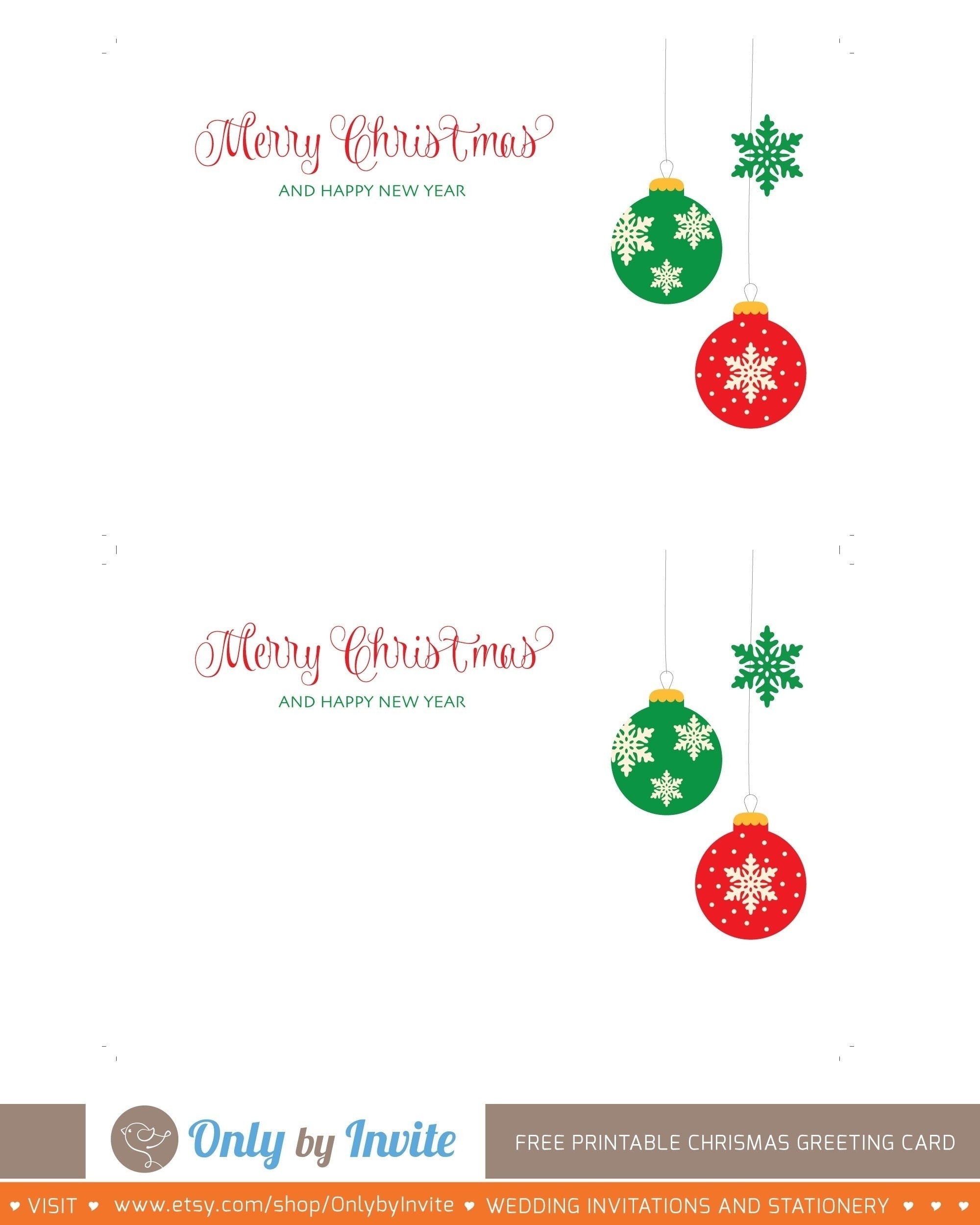 Christmas Cards Free Printables Online – Festival Collections - Free Printable Xmas Cards Online