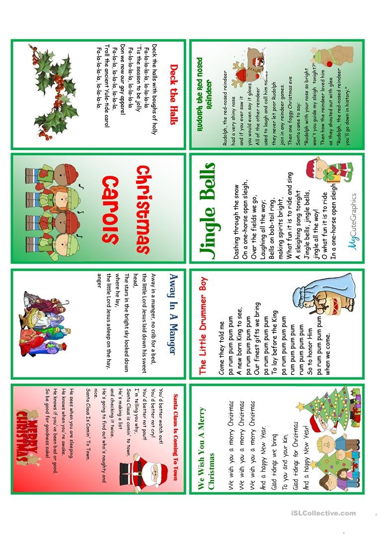 christmas carol songbook printable