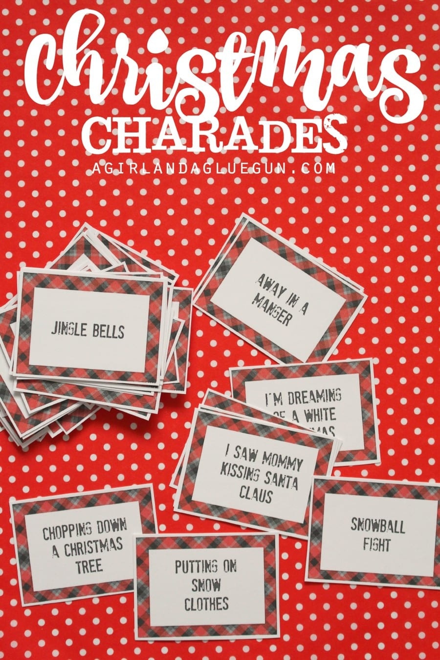 Christmas Charades Game And Free Printable Roundup! - A Girl And A - Free Printable Religious Christmas Games