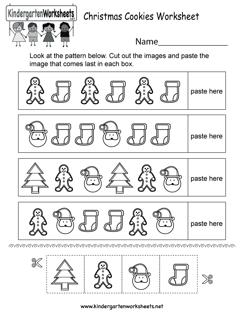 Christmas Cookies Worksheet - Free Kindergarten Holiday Worksheet - Free Printable Christmas Worksheets For Kids