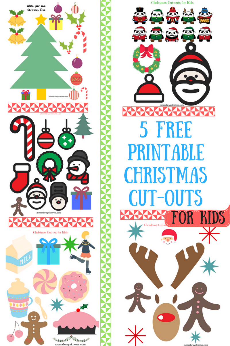Christmas Craft Ideas For Kids- 5 Free Printable Christmas Cut-Outs - Free Printable Christmas Cutouts
