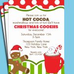 Christmas Hot Cocoa And Cookies Invitation Printable Or Printed With   Free Printable Cookie Decorating Invitations
