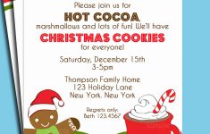 Christmas Hot Cocoa And Cookies Invitation Printable Or Printed With – Free Printable Cookie Decorating Invitations