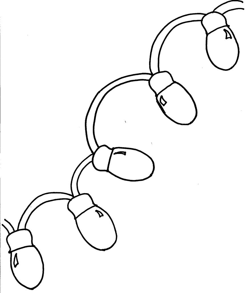 Christmas Lights Coloring Pages - Coloring Pages For Kids - Free Printable Christmas Lights Coloring Pages