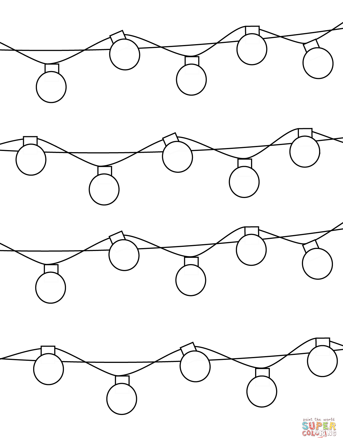 Free Printable Christmas Lights Coloring Pages Free Printable