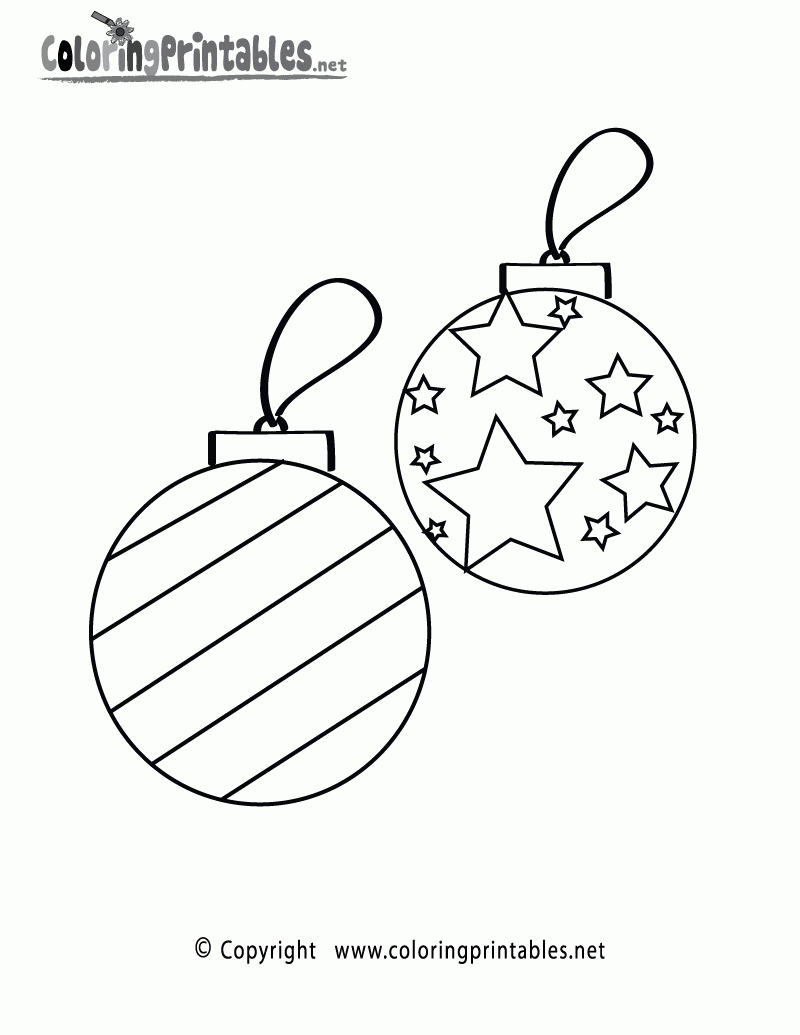 Christmas Ornaments Coloring Page Printable. | Christmas | Christmas - Free Printable Christmas Ornament Crafts