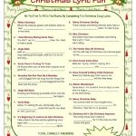 Christmas Song Game Christmas Music Game Christmas Carol | Etsy   Free Printable Christmas Games For Family Gatherings