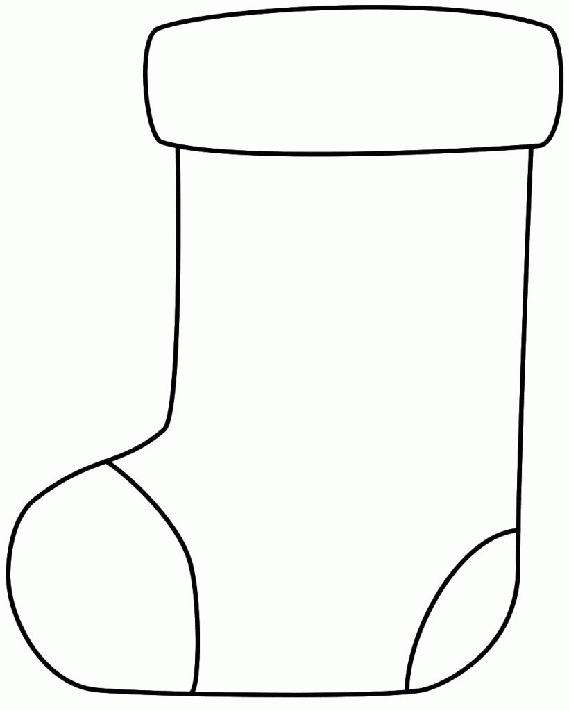 Christmas Stocking Coloring Page Coloring Pages Preschool