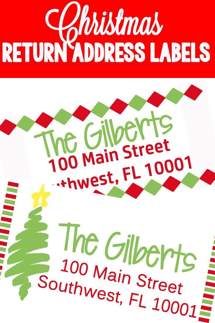 Christmas Themed Return Address Labels | The Ultimate Pinterest - Free Printable Return Address Labels