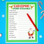 Christmas Word Scramble Printable   Happiness Is Homemade   Free Printable Christmas Word Games For Adults