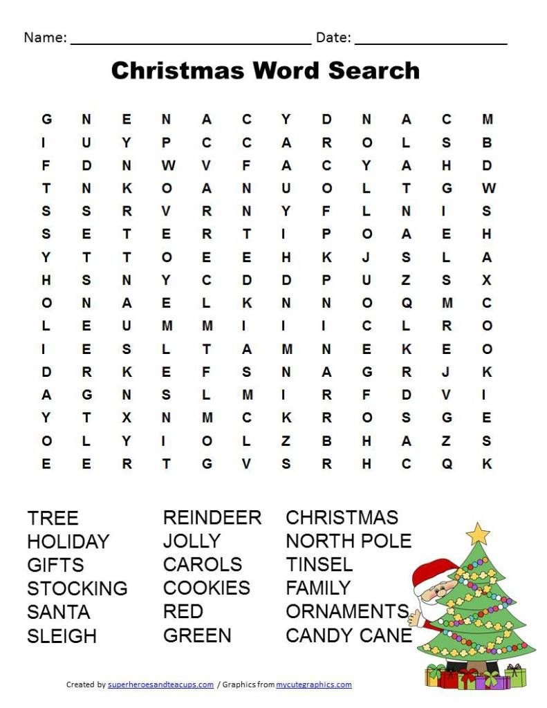 Christmas Word Search Free Printable | Christmas | Free Christmas - Free Printable Christmas Word Search