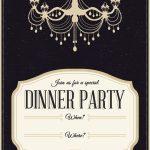 Classy Chandelier   Free Printable Dinner Party Invitation Template   Free Printable Chandelier Template
