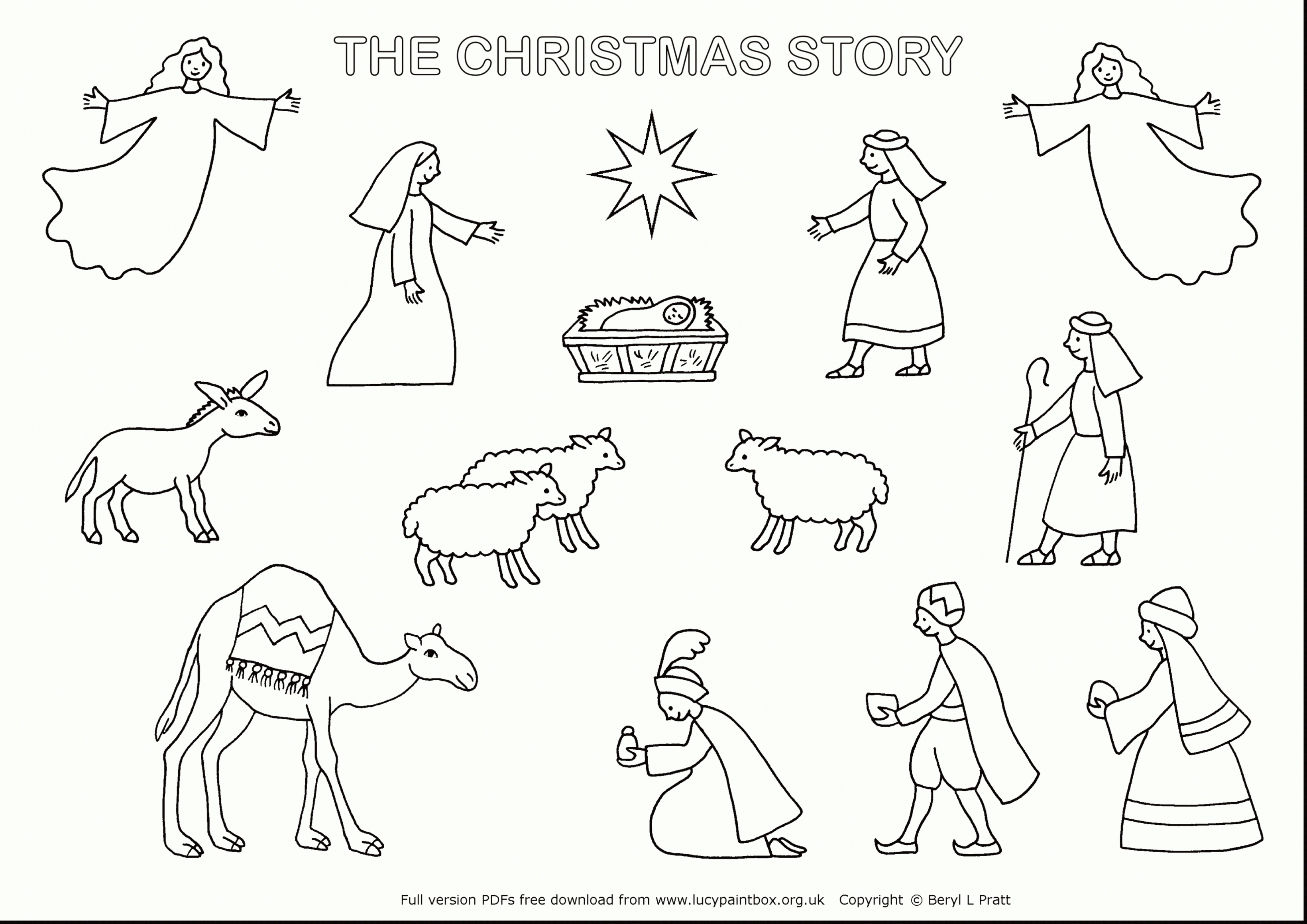 Collection Of Coloring Pages Christmas Story Download Them And Try - Free Printable Nativity Story