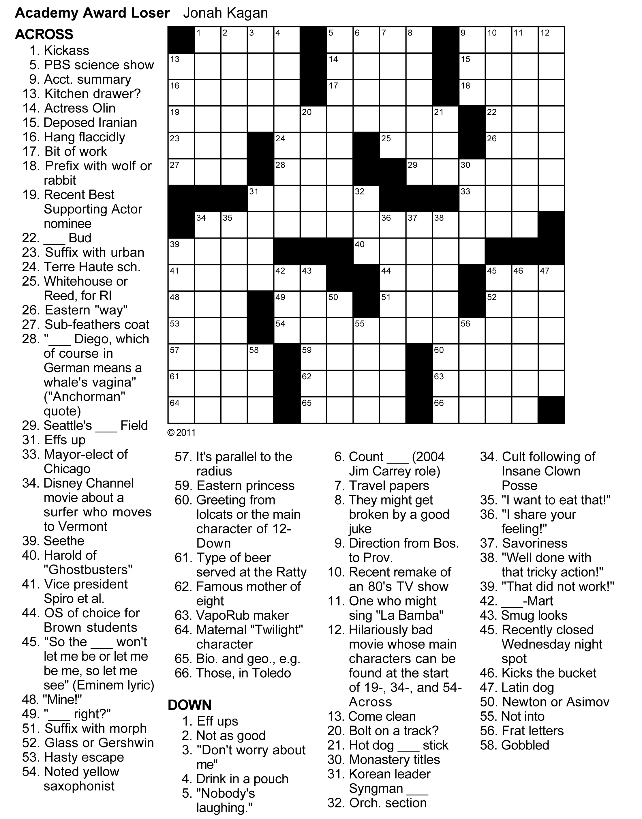Collection Of Free Daily Printable Crossword Puzzles (35+ Images In - Free Printable Crossword Puzzles For Adults