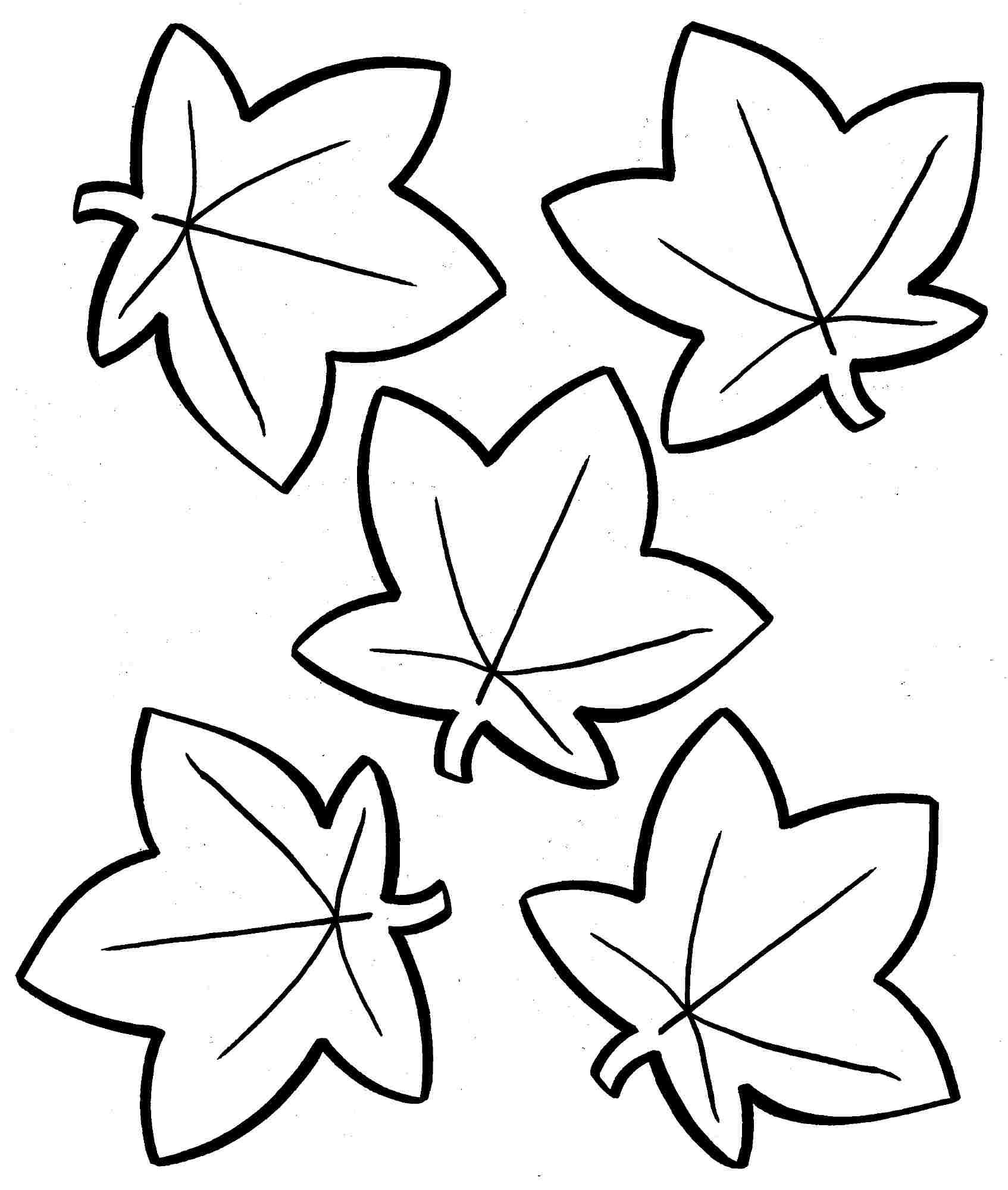Coloring: Autumn Leaves Coloring Pages. - Free Printable Fall Leaves Coloring Pages
