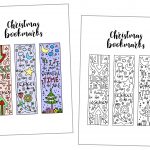 Coloring Christmas Bookmarks Free Printable   Free Printable Christmas Bookmarks To Color