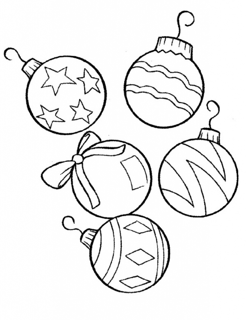 Coloring ~ Coloring Christmas Ornament Color Pages Free Printable ...