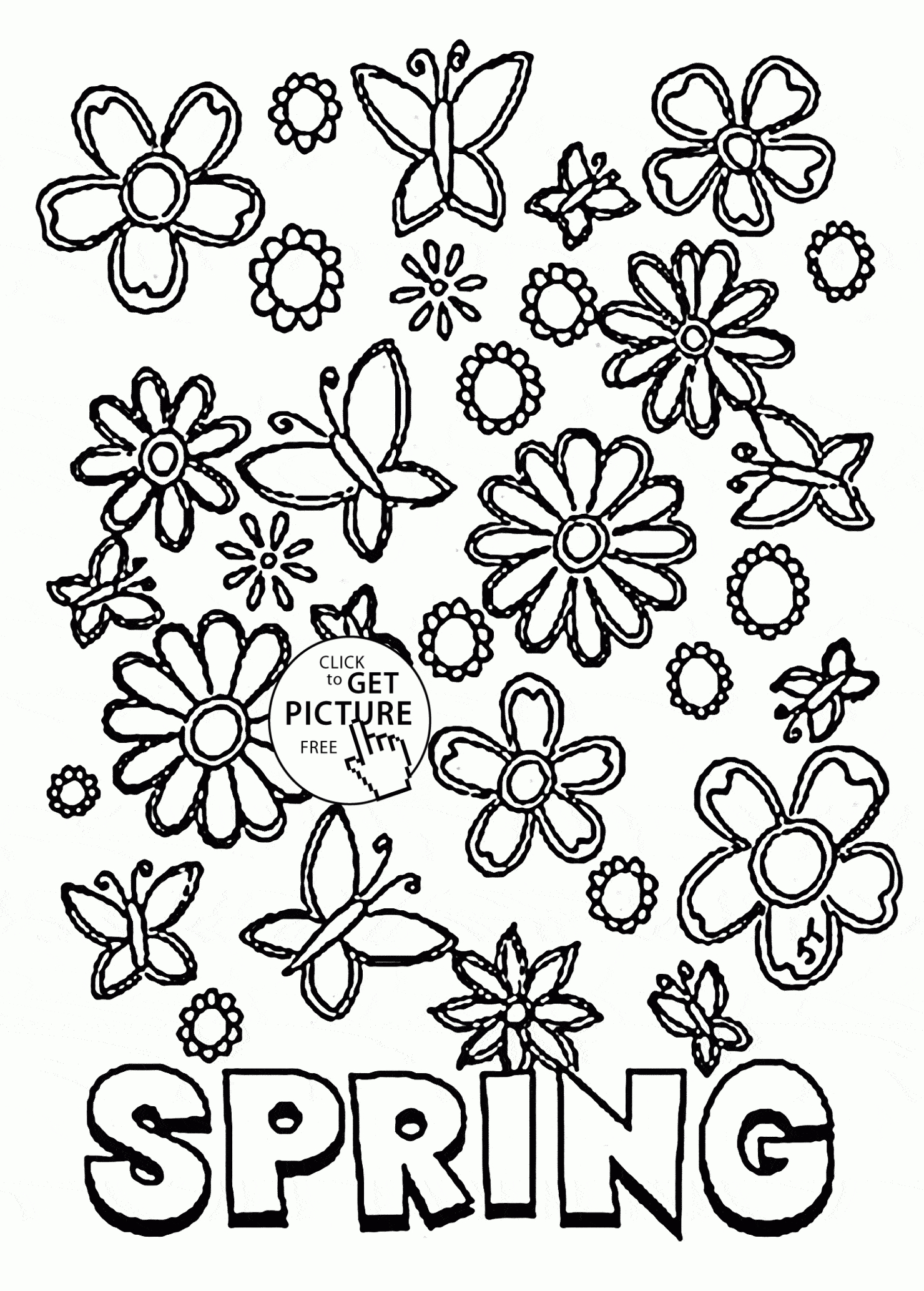 Coloring Pages : Springring Pages Free Printable Outstanding Picture - Free Printable Spring Coloring Pages For Adults
