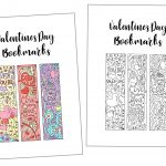 Coloring Valentine's Day Bookmarks Free Printable   Free Printable Valentine Bookmarks