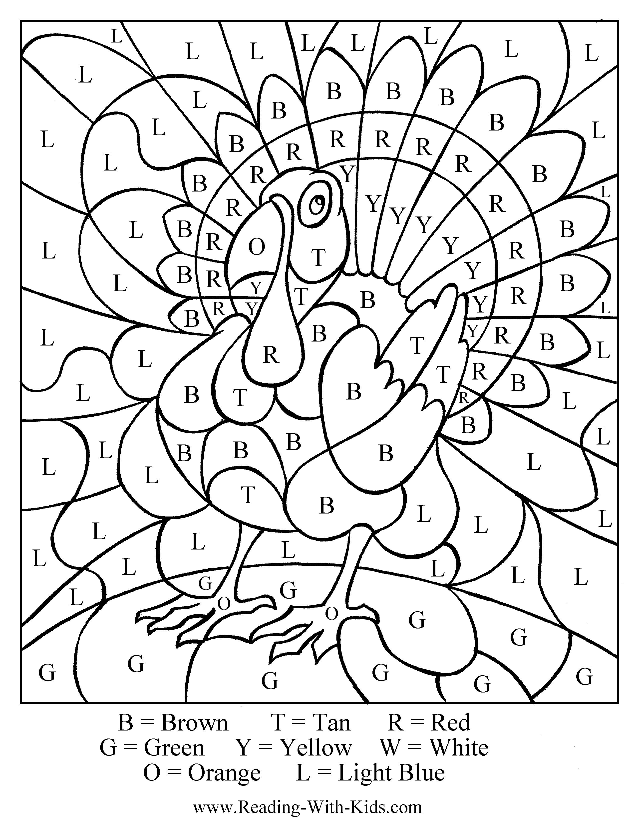 Colorletter Turkey - Great Idea For Thanksgiving #thanksgiving - Free Printable Turkey Craft