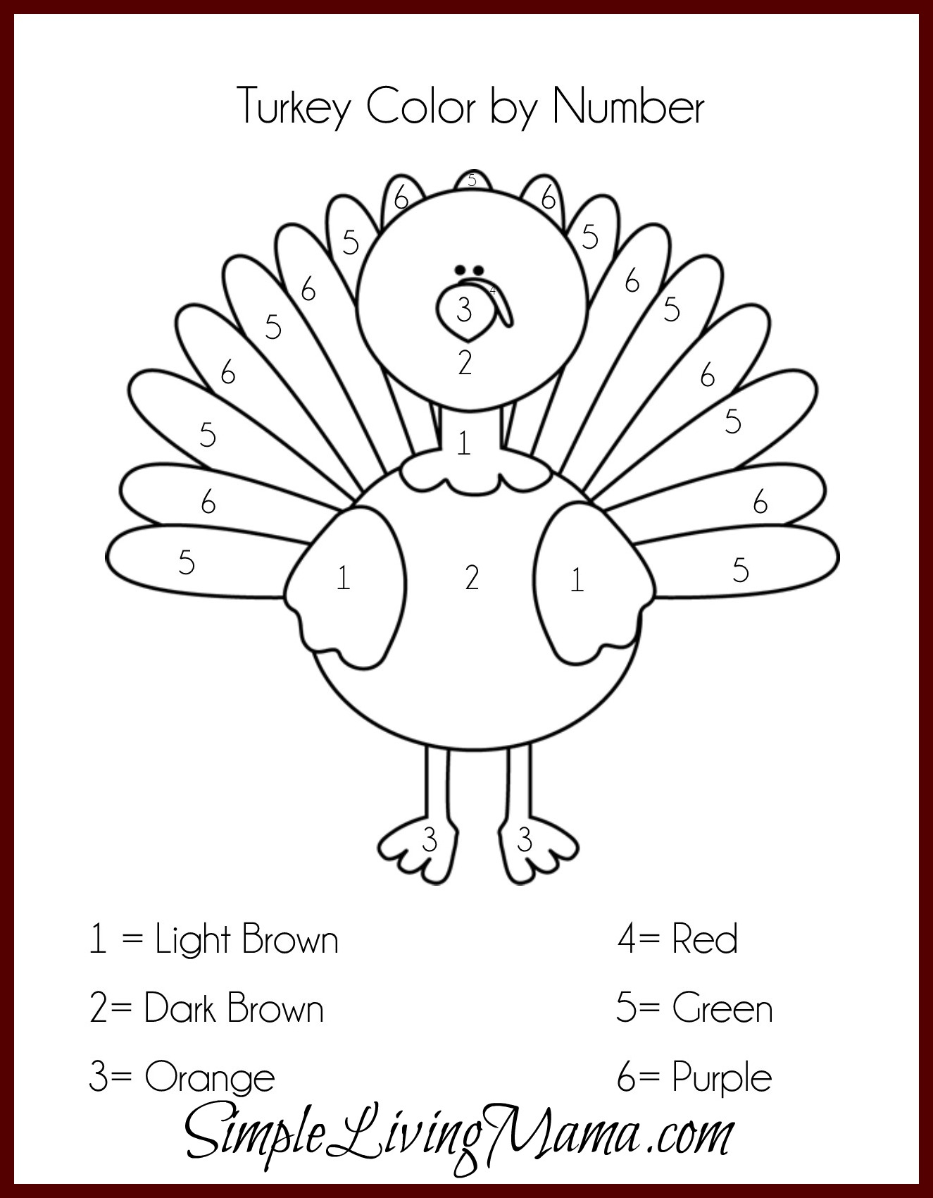 Colornumber Cornucopia | Craft Ideas | Thanksgiving Activities - Free Printable Thanksgiving Books