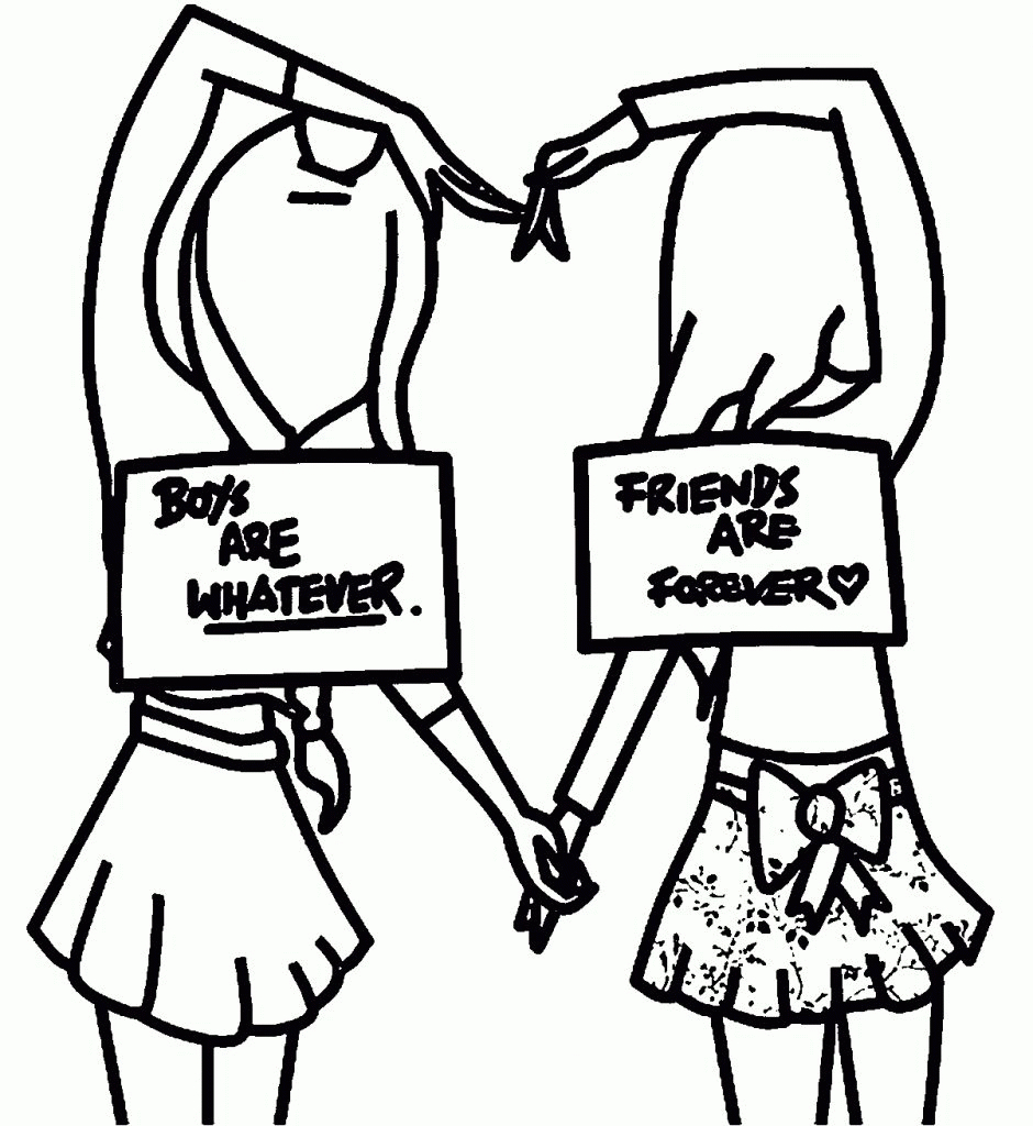 friendship bff coloring book cute coloring pages for girls