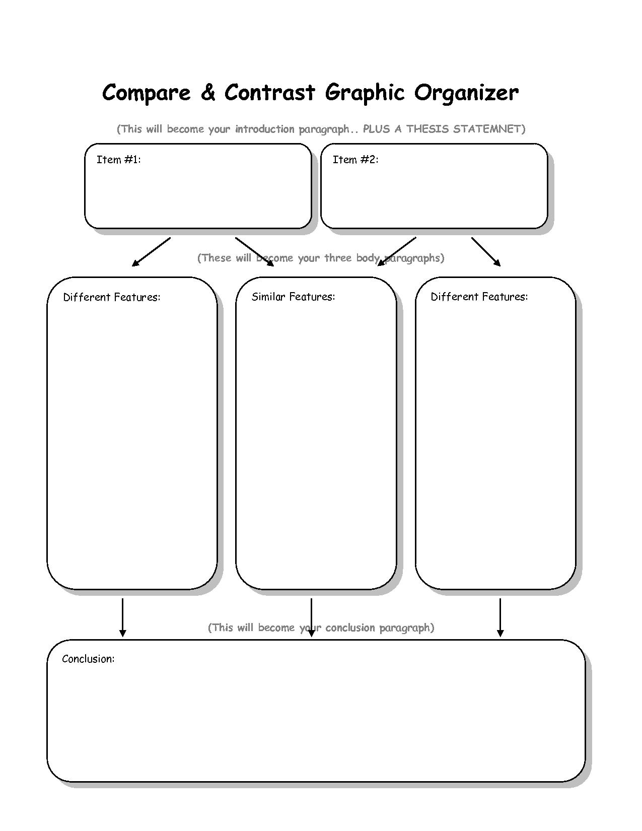 Compare And Contrast Graphic Organizer | Teaching | Compare - Free Printable Compare And Contrast Graphic Organizer