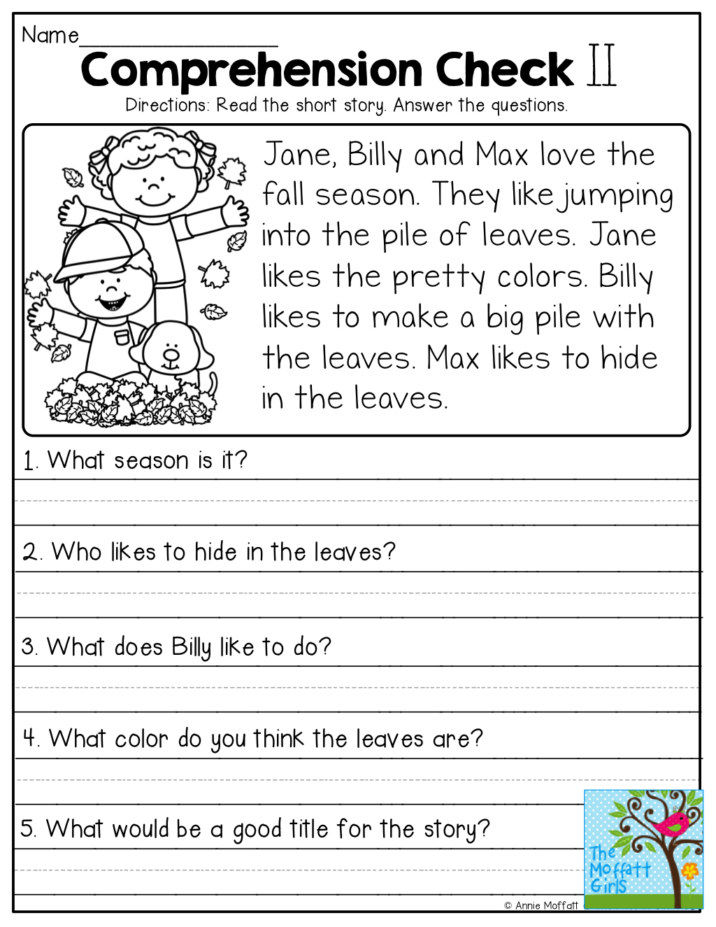 Comprehension Checks And So Many More Useful Printables! | Test Of - Free Printable Grade 1 Reading Comprehension Worksheets