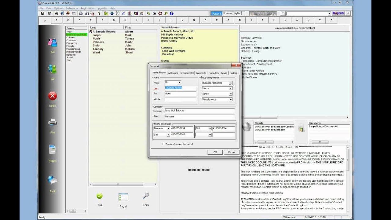 Contact Management Address Book Software For Windows - Free Printable Address Book Software