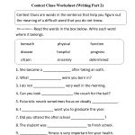 Context Clues Worksheet Writing Part 2 Intermediate | Ela | Context   Free Printable 5Th Grade Context Clues Worksheets