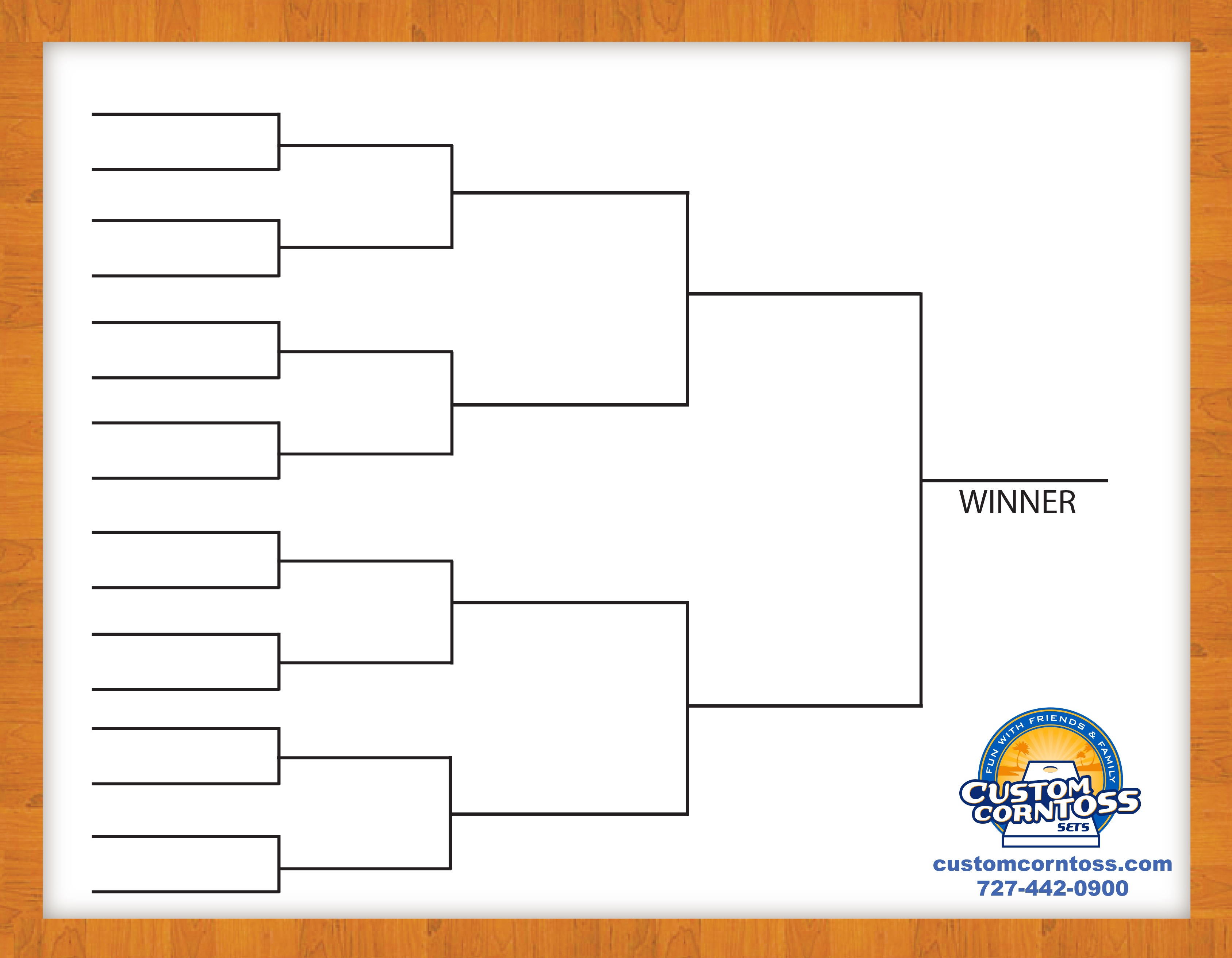 Cornhole Tournament Brackets - Custom Corntoss - Free Printable Brackets