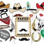 Cowboy Or Cowgirl Photo Booth Party Props Set 25 Piece | Etsy   Free Printable Western Photo Props