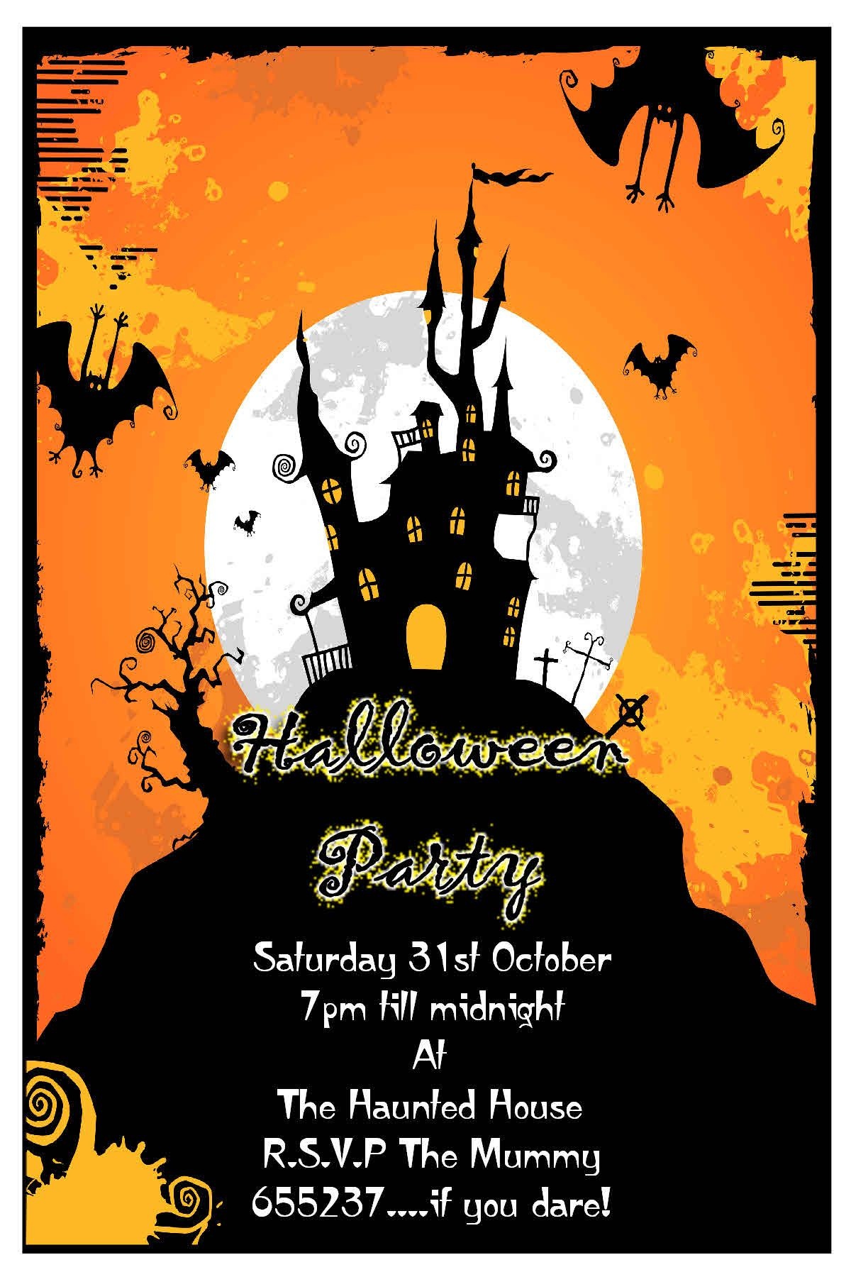 Create Halloween Invitations Free - Tutlin.psstech.co - Free Online Halloween Invitations Printable