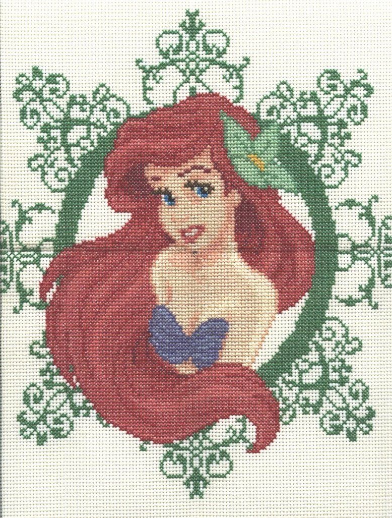 Cross Stitch Patterns Free Printable | Cross Stitch Ariel - Free Printable Cross Stitch