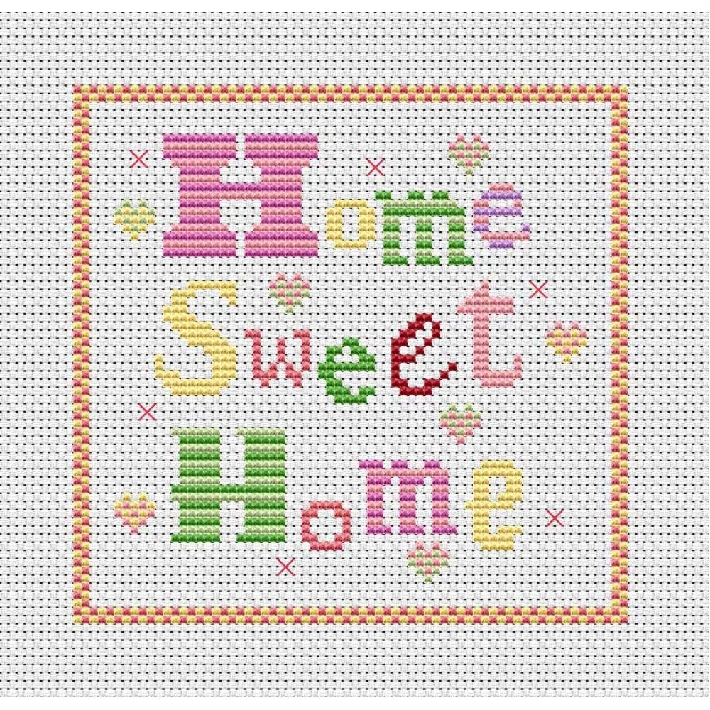 Cross Stitch Patterns Free Printable | Home Sweet Home Free Chart - Free Printable Cross Stitch