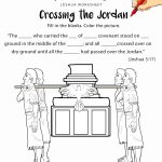 Crossing The Jordan Bible Worksheet & Coloring Page | Sunday School   Free Printable Children&#039;s Bible Lessons Worksheets