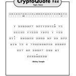 Cryptogram Puzzles To Print | Shirley Temple Cryptoquote   Printable   Free Printable Cryptograms
