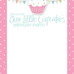 Cupcake Birthday Party With Free Printables | Detalles Fiestas   Free Printable Birthday Invitations Pinterest
