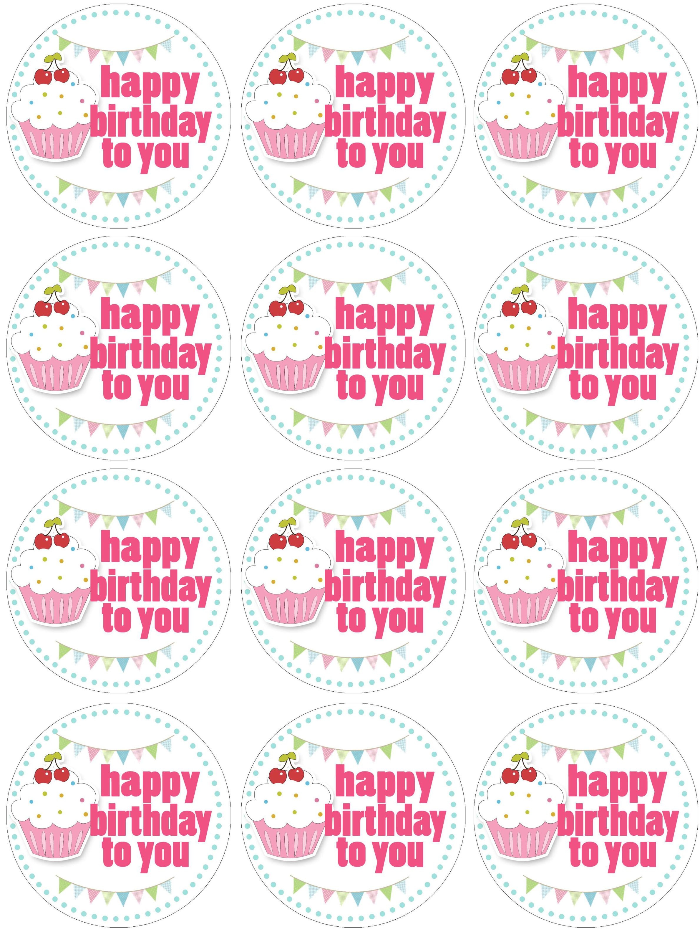 Cupcake Birthday Party With Free Printables | Free Printables - Cupcake Topper Templates Free Printable