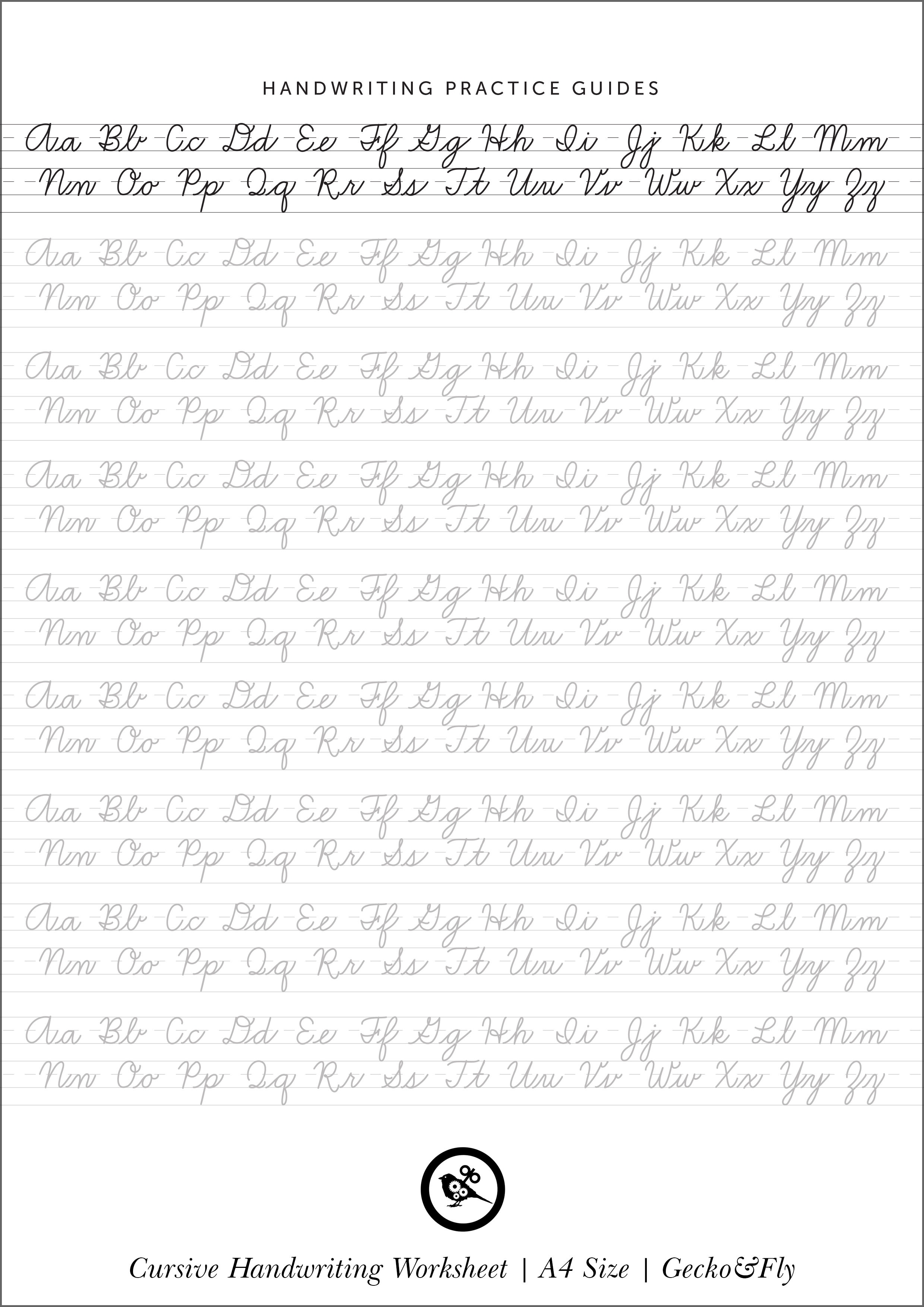 Cursive Practice For Adults - Tutlin.psstech.co - Free Printable Cursive Practice