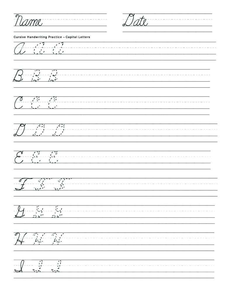 Cursive Writing Paper Template - Floss Papers - Free Printable Cursive Practice