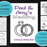 Custom Printable Wedding Coloring & Activity Book, Personalized In   Free Printable Personalized Children&#039;s Books