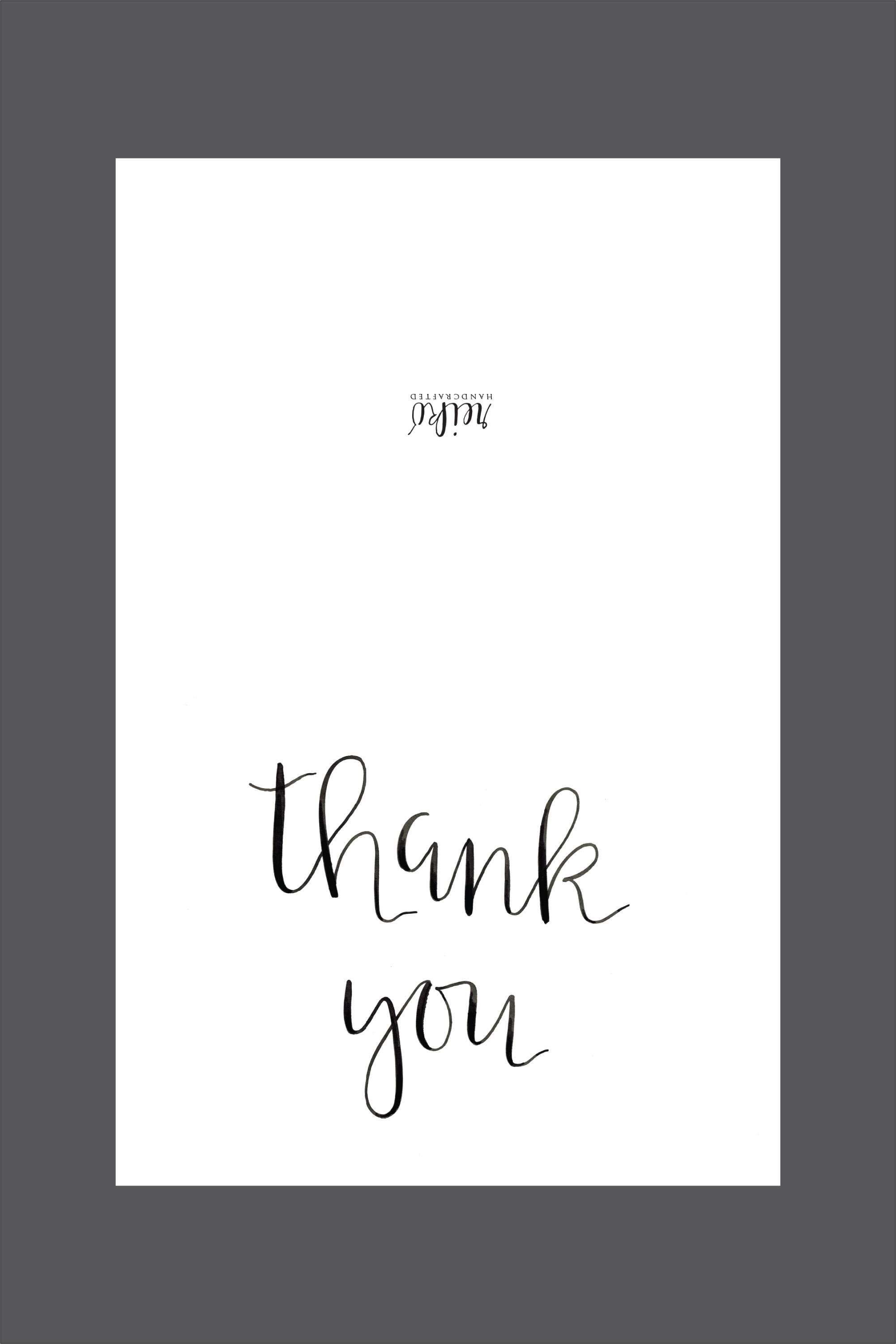 thank you card free printable template word