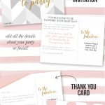 Customizable Mary Kay Party Invitation And Thank You Card!! Find It   Mary Kay Invites Printable Free
