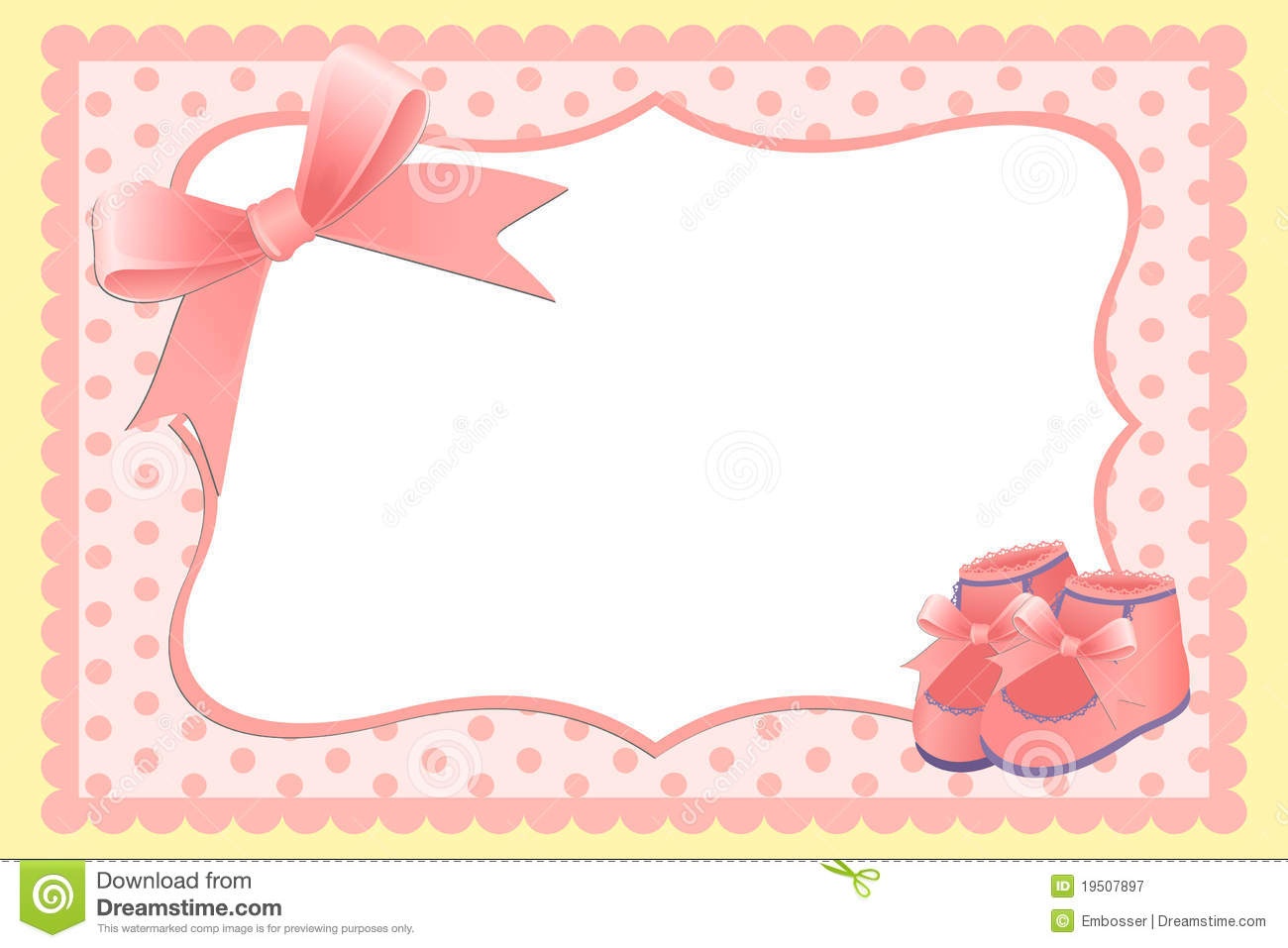 Cute Template For Baby&amp;#039;s Card Stock Vector - Illustration Of Holiday - Free Printable Baby Announcement Templates
