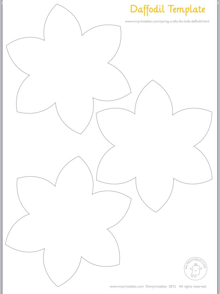 Daffodils Template | Art | Easter Crafts, Easter Crafts For Kids - Free Printable Pictures Of Daffodils